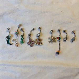 9 assorted belly button rings - final price